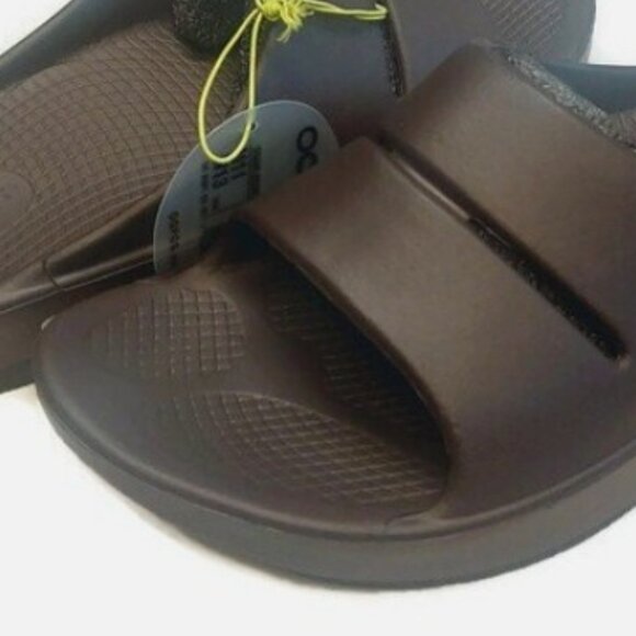 OOFOS Ooahh Recovery Slide Mens Size 11 Womens Sz 13 Pool Sandal Mocha Brown - Picture 8 of 8